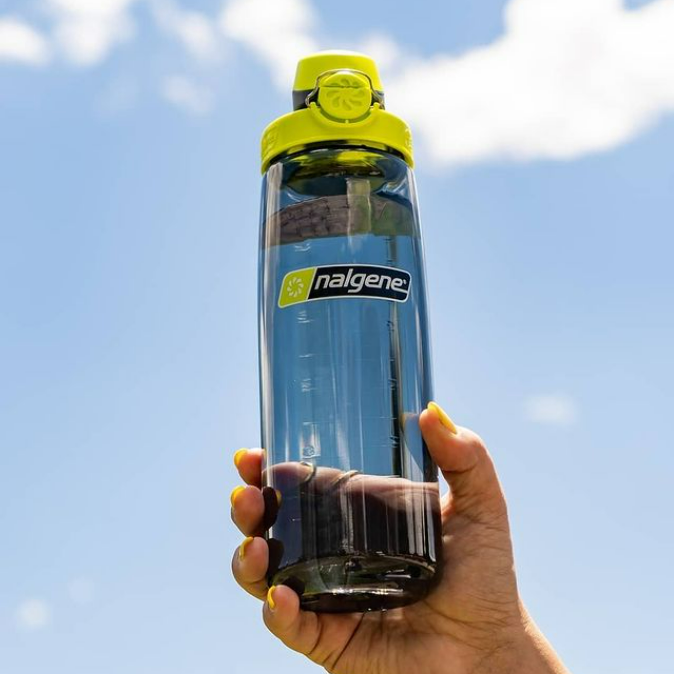 Nalgene OTF運動型750 ml水壼 5565-1124 木炭/萊姆綠木炭蓋-細節圖2