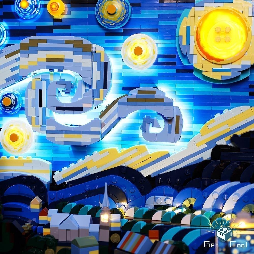 [給酷創意] 21333 梵谷 星夜 LED燈光套件-細節圖7
