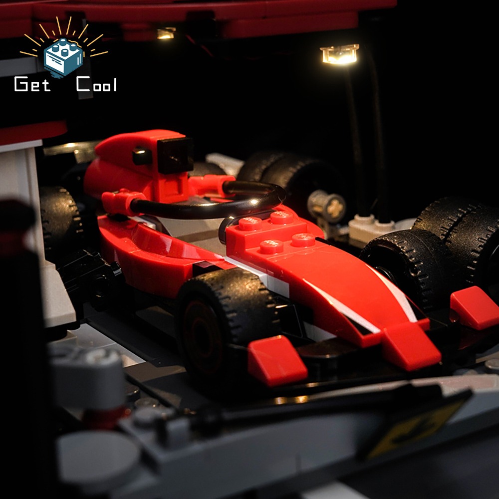 [給酷創意] 60443 F1維修站、維修人員和Ferrari 汽車 LED燈光套件-細節圖4
