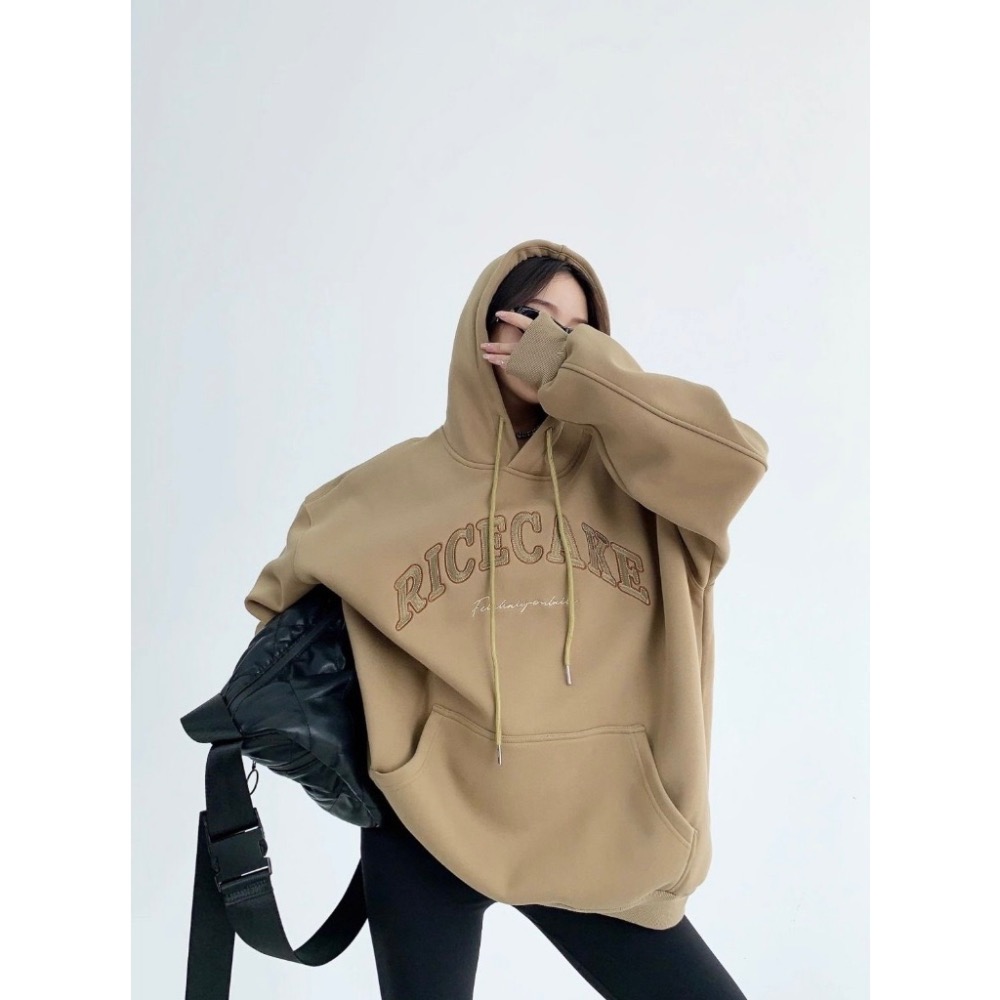 𝟒𝟐 𝐒𝐇𝐎𝐏 𝐬𝐭𝐮𝐝𝐢𝐨 | 美式質感英字重磅連帽上衣 帽T 美拉德 長袖上衣-細節圖2