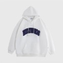 𝟒𝟐 𝐒𝐇𝐎𝐏 𝐬𝐭𝐮𝐝𝐢𝐨 | INS前后植绒LOGO情侣美式宽松加絨連帽衛衣-規格圖11
