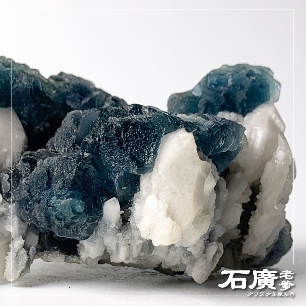 石廣老爹【療癒原礦·天然水晶】內蒙蠟燭水晶(萌芽水晶)、藍綠螢石共生礦(video＿影片更精彩)二次結晶、原皮原礦-細節圖3