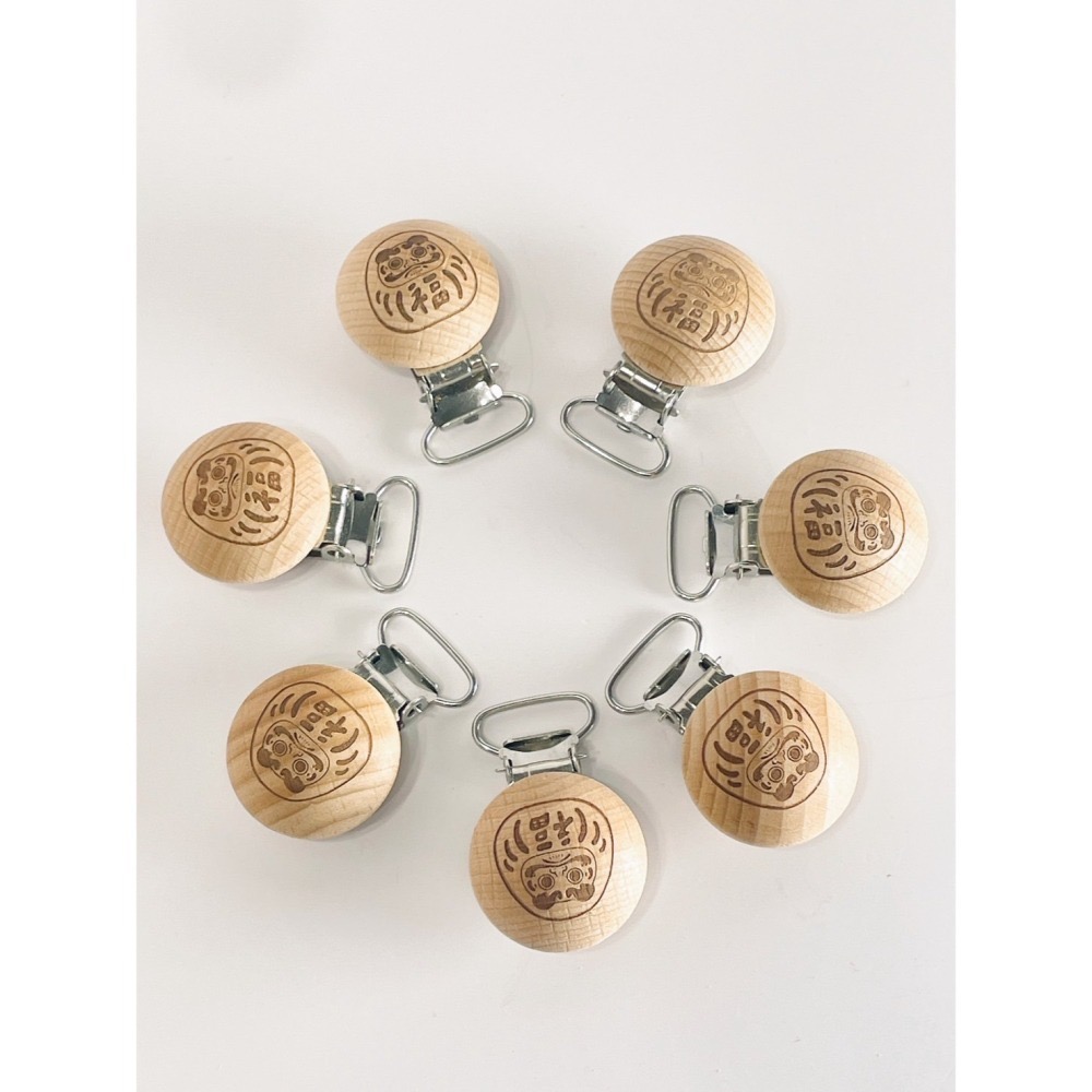 【手作材料】小餅乾奶嘴夾/原木奶嘴夾 奶嘴鍊 平安符 固定夾 防掉夾-細節圖2