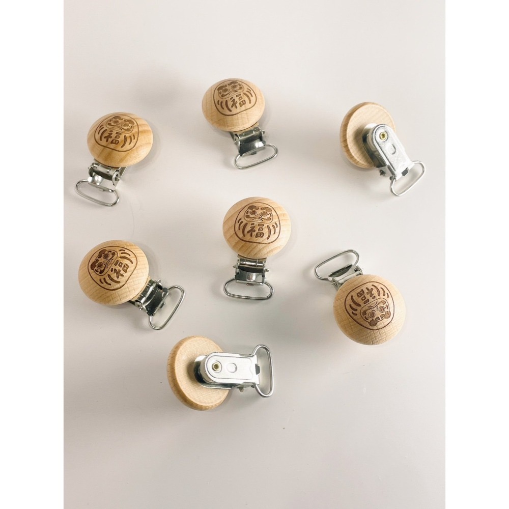 【手作材料】小餅乾奶嘴夾/原木奶嘴夾 奶嘴鍊 平安符 固定夾 防掉夾-細節圖3