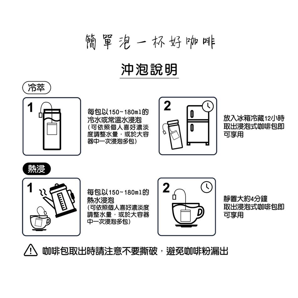 壹咖啡 浸泡式咖啡 100%阿拉比卡濃醇不酸 10g/包 單包15元 30包送禮品提袋 13元/包 冷萃咖啡 冷熱兩用-細節圖6