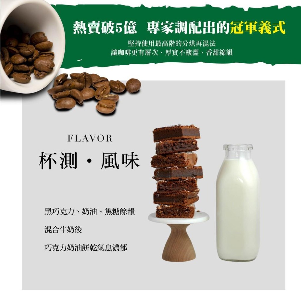 壹咖啡 經典冠軍義式綜合咖啡豆 一磅 454g 咖啡豆 超值綜合咖啡豆 壹咖啡店面同款義式配方 可代磨-細節圖2