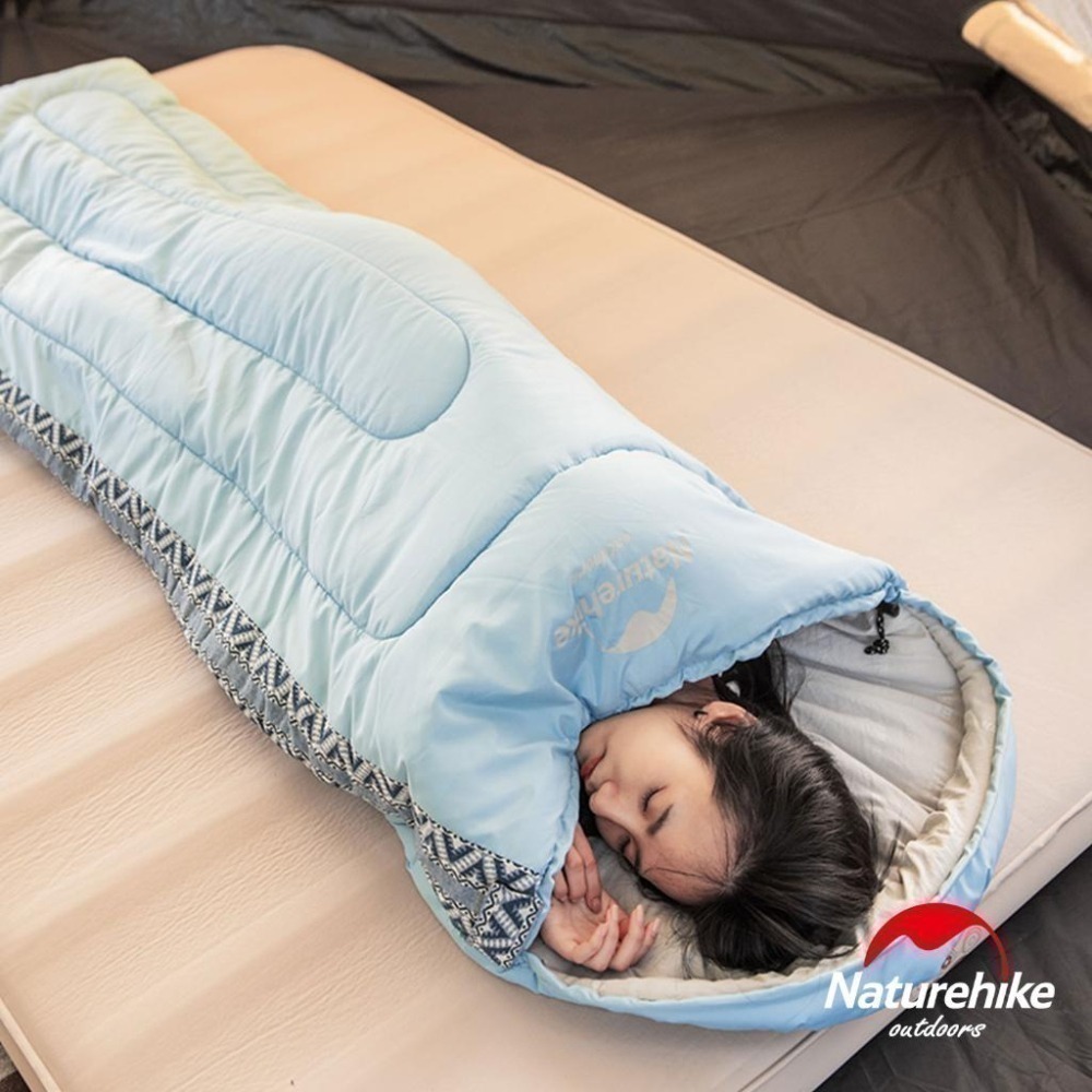 台灣現貨 NH挪客 Naturehike L系列✨可機洗信封帶帽睡袋 L150/L250 灰/藍/卡其/粉綠色-細節圖3