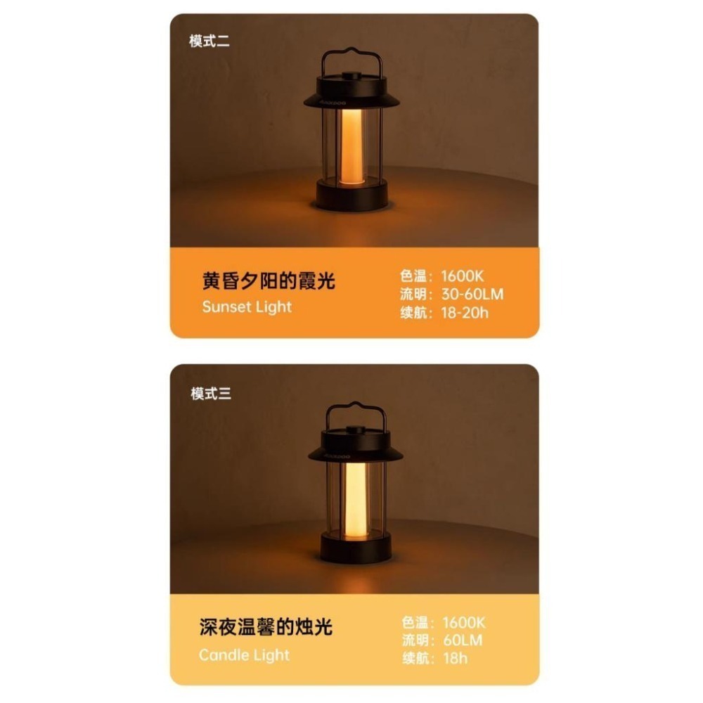 台灣現貨 Blackdog✨黑狗 LED手提露營燈 黑色/提拉米蘇-細節圖6