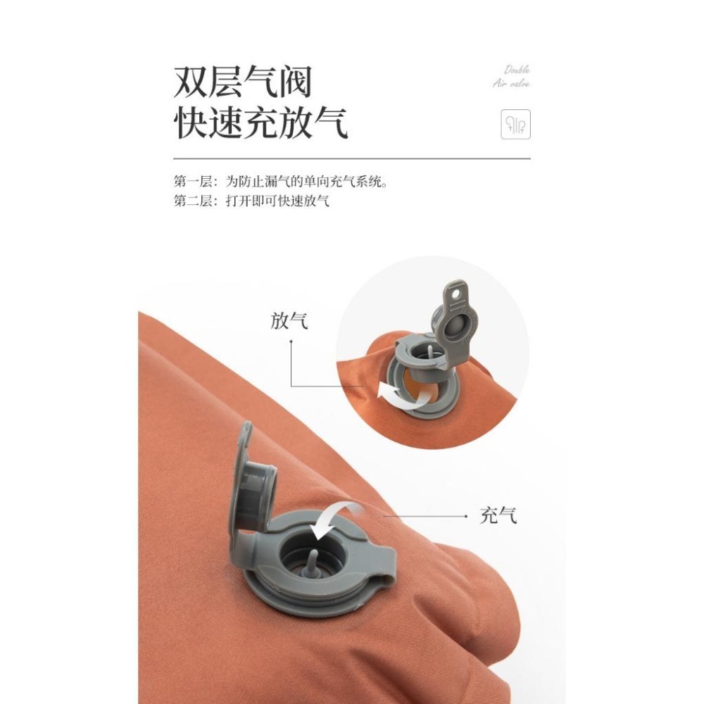 台灣現貨 NH挪客 Naturehike 3D舒適✨海綿自動充氣枕 杏黃色-細節圖5