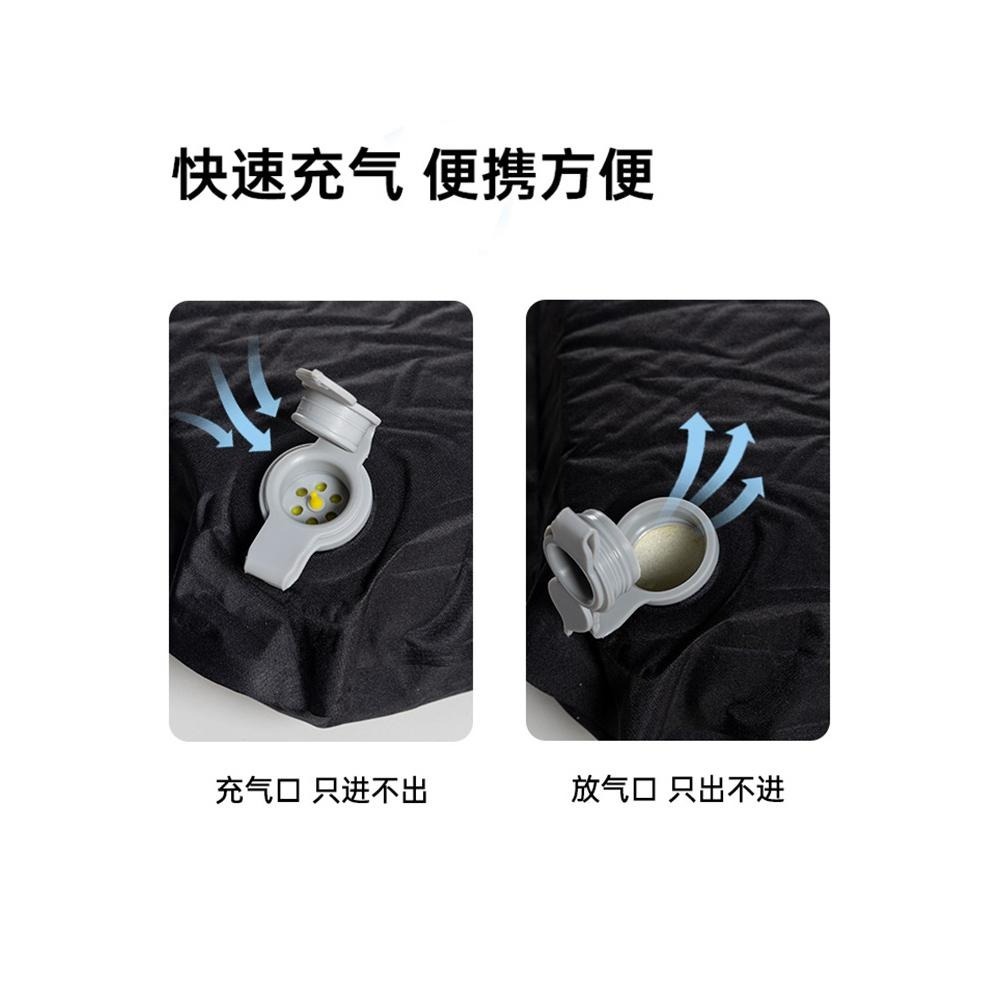 台灣現貨 Blackdog✨黑狗 海綿自動充氣枕 黑色-細節圖4