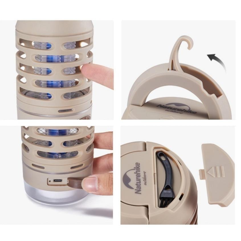 台灣現貨 NH挪客 Naturehike 星掠✨充電式 戶外滅蚊燈 營地燈照明捕蚊燈露營燈 森林綠/砂岩色-細節圖6