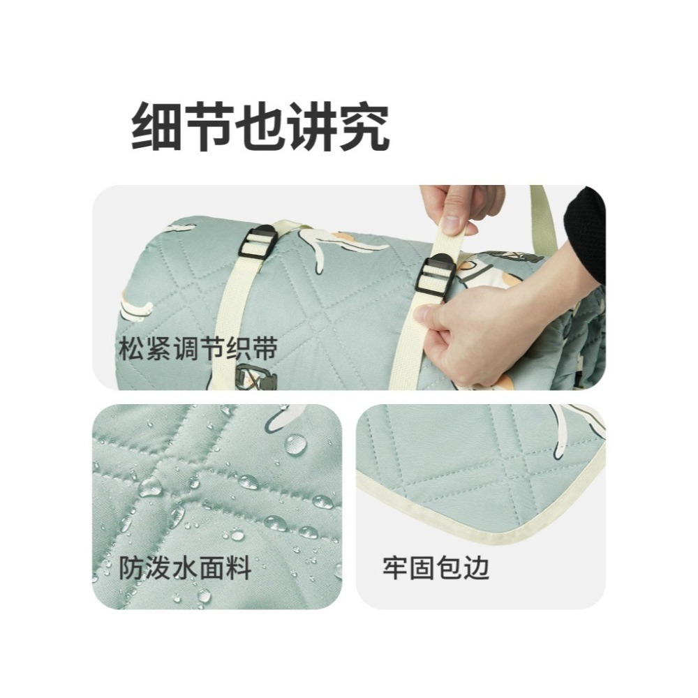 台灣現貨 NH挪客 Naturehike 超聲波✨戶外防潑水休閒加厚可機洗 野餐墊 防潮墊 貓咪款-細節圖6