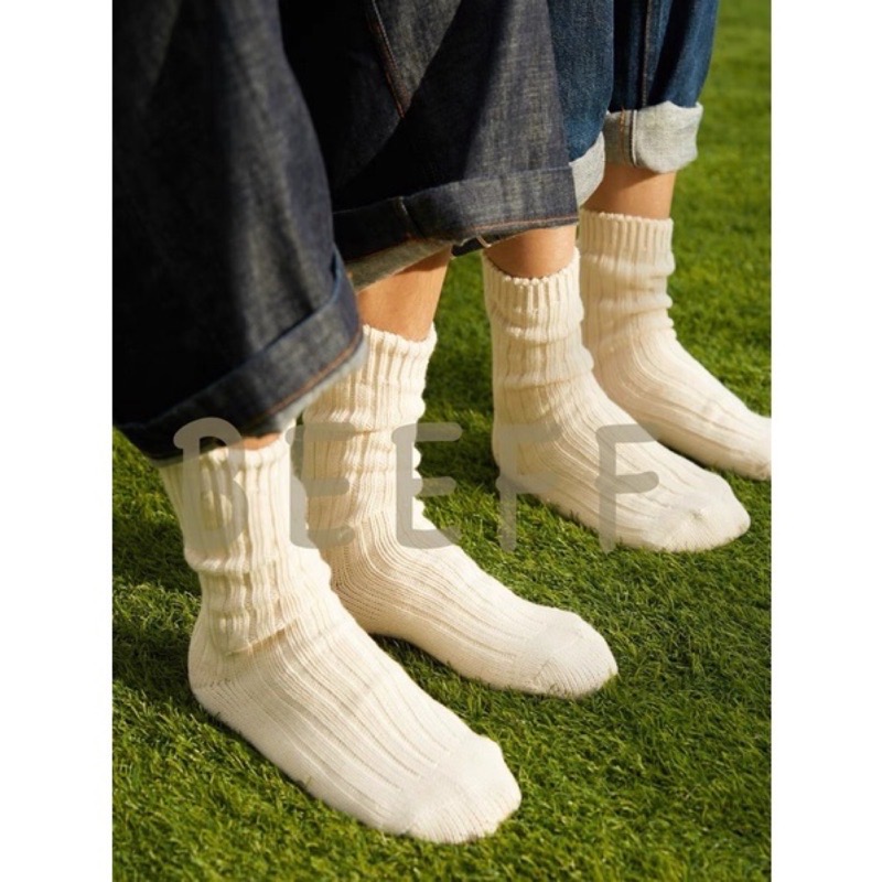 𝗡𝘅ï𝗼 （部分現貨）Beeff Socks 有機棉復古加厚粗線長襪 日系健康環保襪 city boy-細節圖4