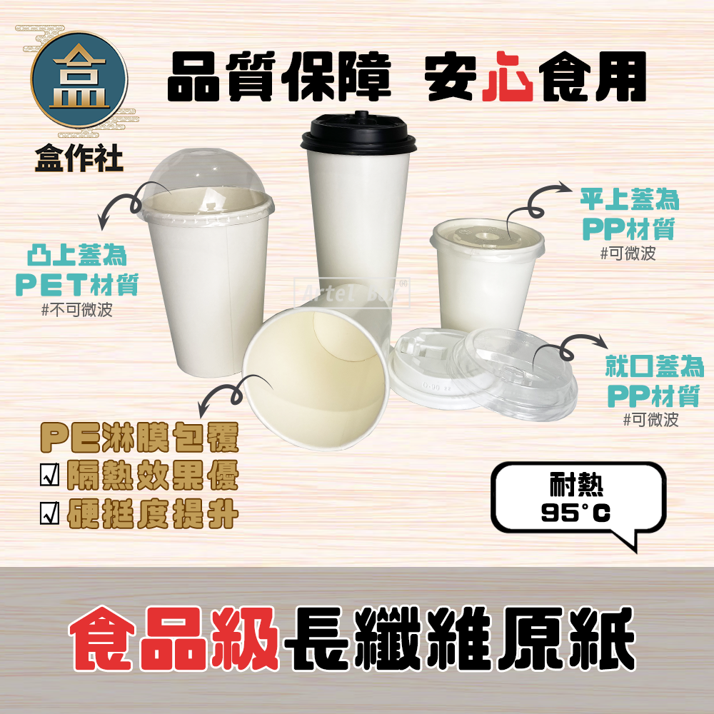 【盒作社】90口徑空白紙杯系列(冷熱共用)🥤#台灣製造/紙杯/外帶容器/飲料容器/環保紙杯/提袋/杯架/免洗餐具-細節圖4
