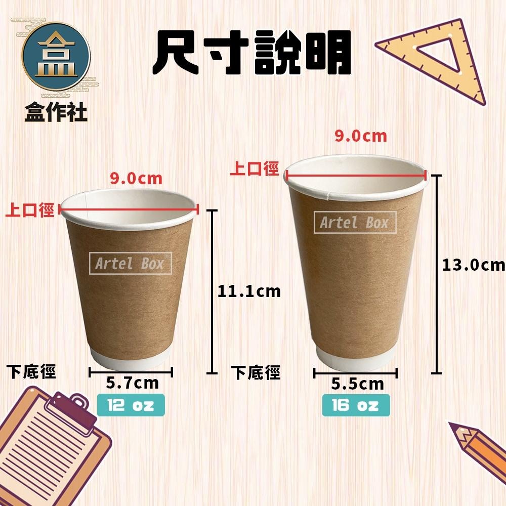 【盒作社】90口徑牛卡中空杯系列☕[箱購免運中]#台灣製造/紙杯/可微波/外帶容器/飲料容器/環保紙杯/提袋/杯架-細節圖4