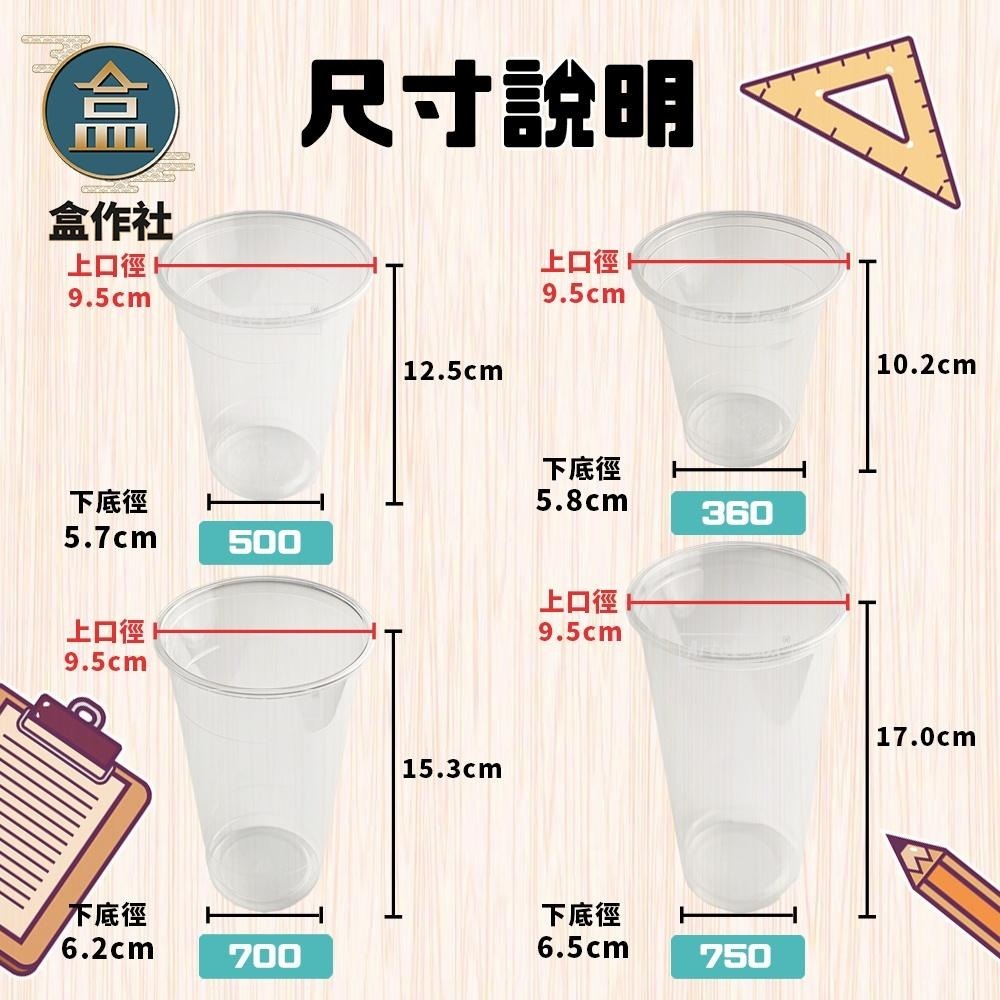 【盒作社】95口徑透明PP杯系列🥤[箱購免運]#台灣製造/塑膠杯/外帶容器/飲料容器/可封膜/就口杯/提袋/杯架-細節圖5