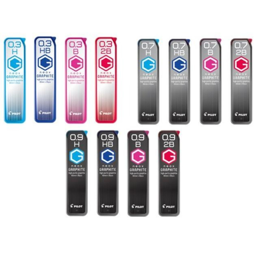 百樂 Pilot 超級G自動鉛筆芯 自動鉛筆芯 0.3mm、0.7mm、0.9mm、HRF-3G、7G、9G 超級G
