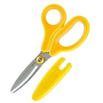 PLUS SC-145ML 兒童30度弧線剪刀 ( 左手用 )   34-673  ( 黃 ) 剪刀 普樂士-細節圖2