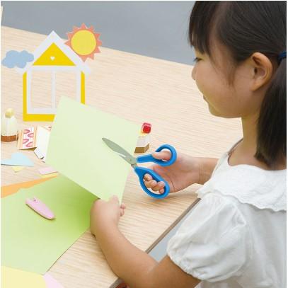 PLUS SC-145ML 兒童30度弧線剪刀 ( 左手用 )   34-673  ( 黃 ) 剪刀 普樂士-細節圖4