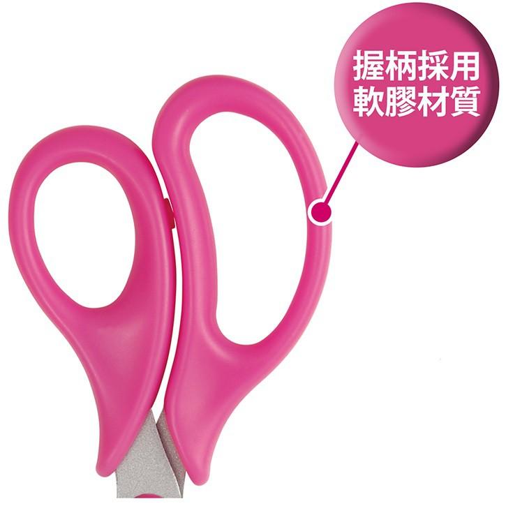 PLUS 34-305 SC-145CF 兒童剪刀 ( 不沾膠附蓋 ) 粉 剪刀-細節圖2