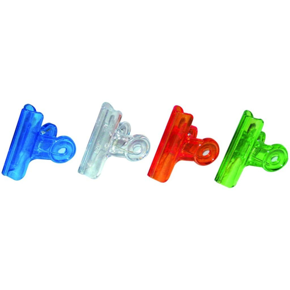 PENROTE 筆樂 9505-小 單個 透明票夾 塑膠夾子 塑膠夾 夾子 29mm 顏色隨機出 KC021 票夾-細節圖2