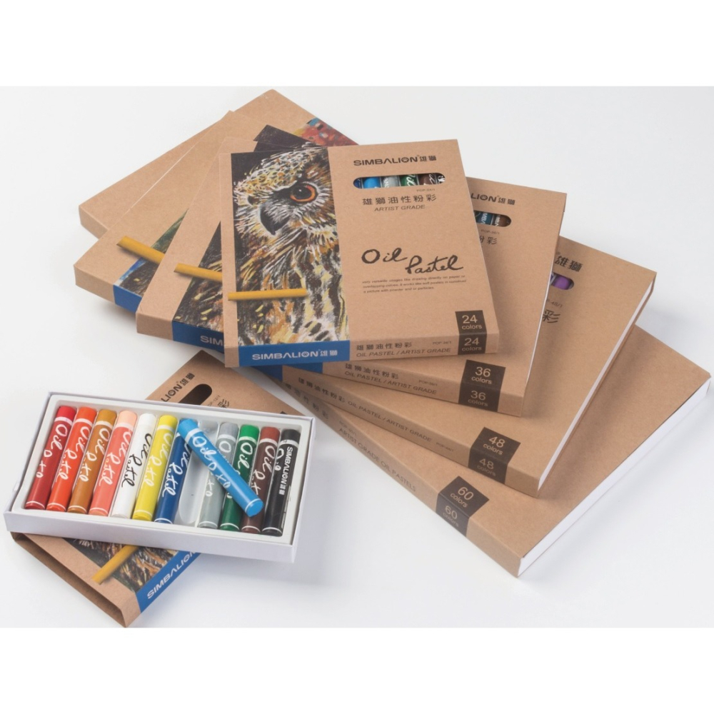 雄獅 POP-48/1 專家用油性粉彩 48色 SIMBALION 專家用 油性粉彩 粉彩-細節圖2