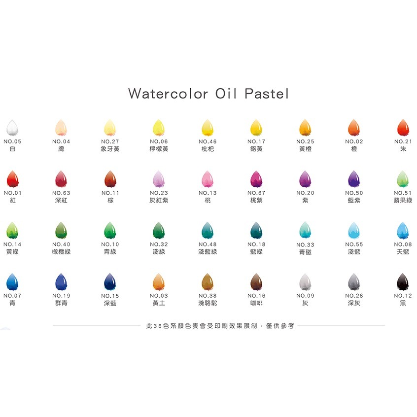 雄獅 WO-24、36 水溶性油畫棒 SIMBALION 水溶性 油畫棒 油畫筆 24色 36色-細節圖4