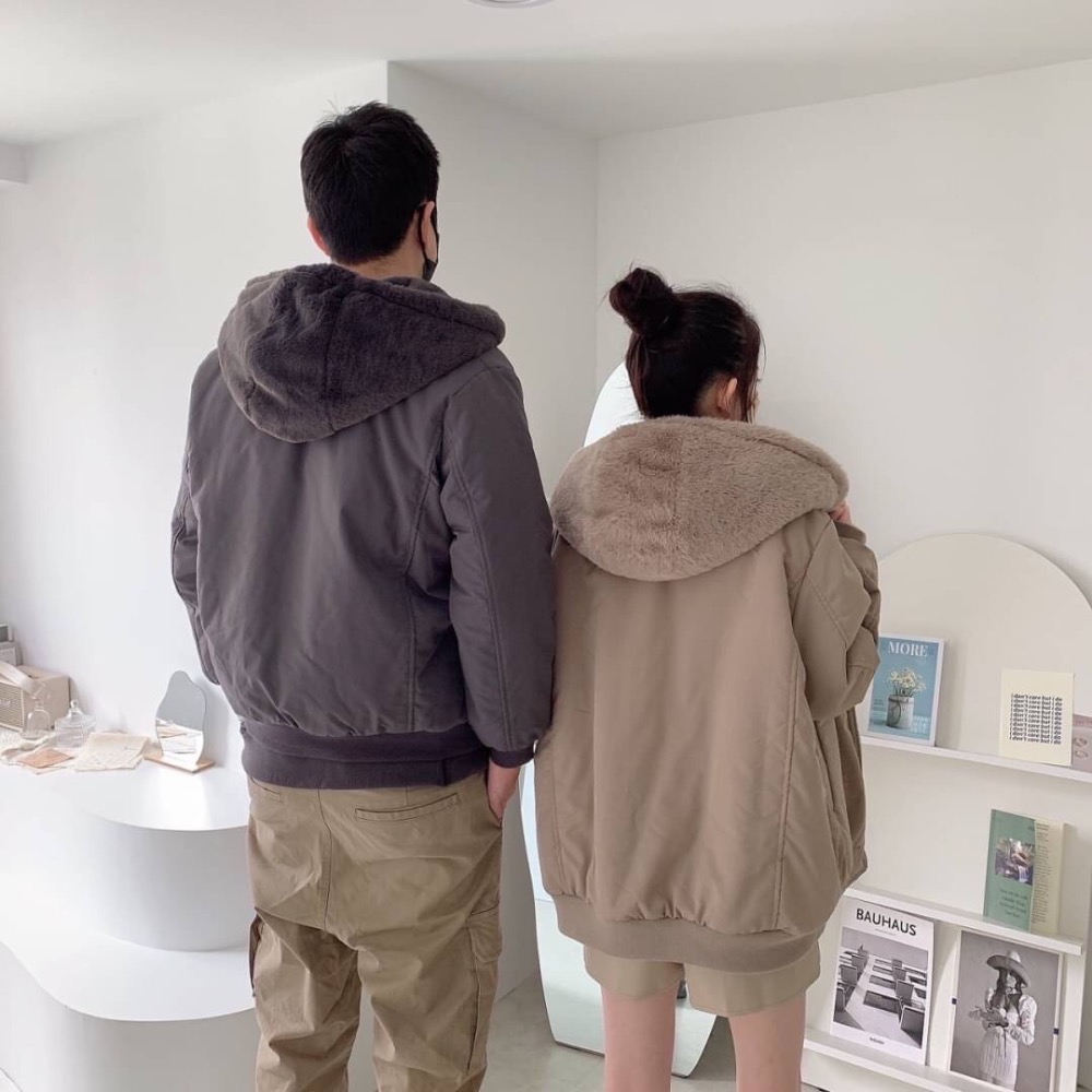  水貂絨雙面防風外套-細節圖2