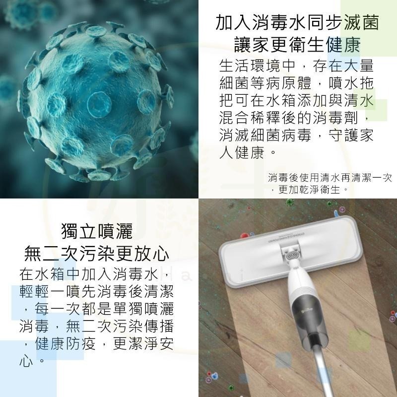 德爾瑪噴水拖把 噴霧拖把 懶人拖把 平板拖把 懶人拖把 清潔用品 掃除用具 拖把 好米-細節圖4