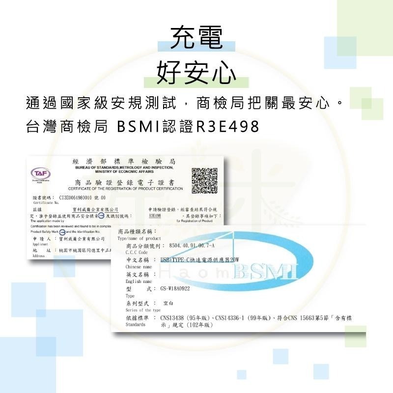 Polywell 1A1C充電頭 20W 充電頭 PD快充頭 快速充電器 R3E498 好米-細節圖8