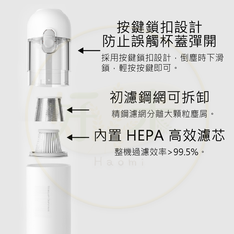 米家無線吸塵器 mini 米家吸塵器 無線吸塵器 車用吸塵器 迷你吸塵器 吸塵器 好米-細節圖7