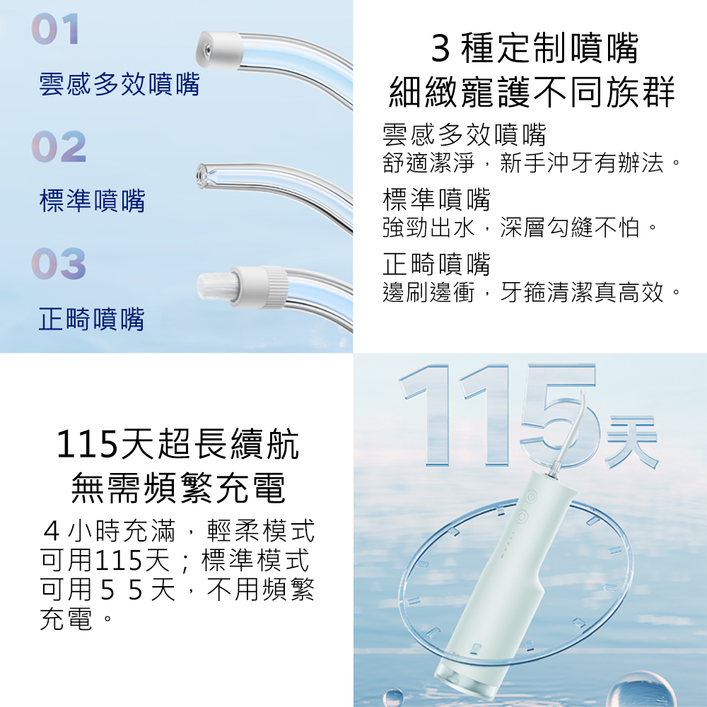 米家電動沖牙器F300 小米電動沖牙器 米家沖牙器 電動沖牙器 沖牙器 洗牙機 洗牙器 防水沖牙器 便攜沖牙器-細節圖6