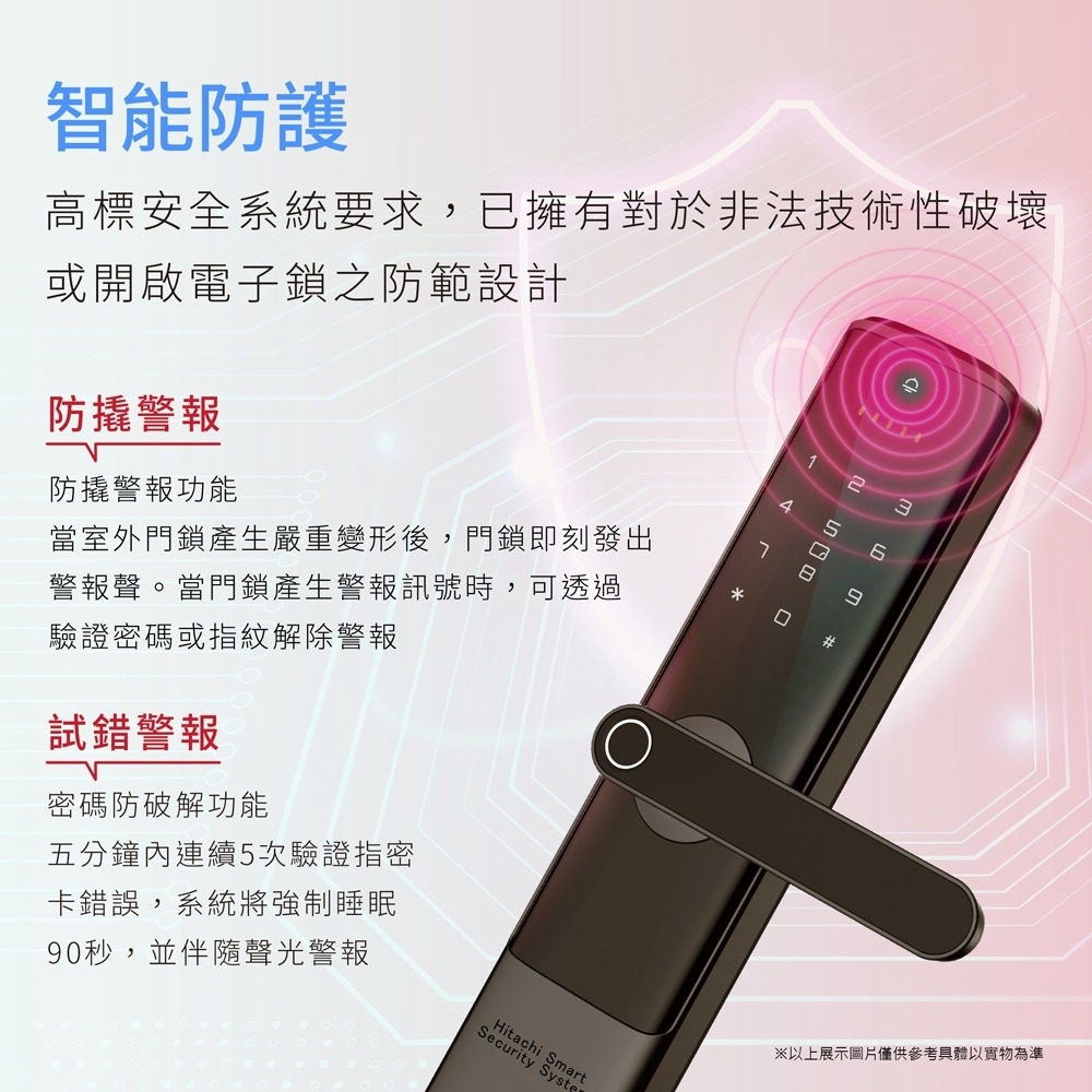 日立指紋五合一智慧鎖 (含基本安裝)-細節圖9