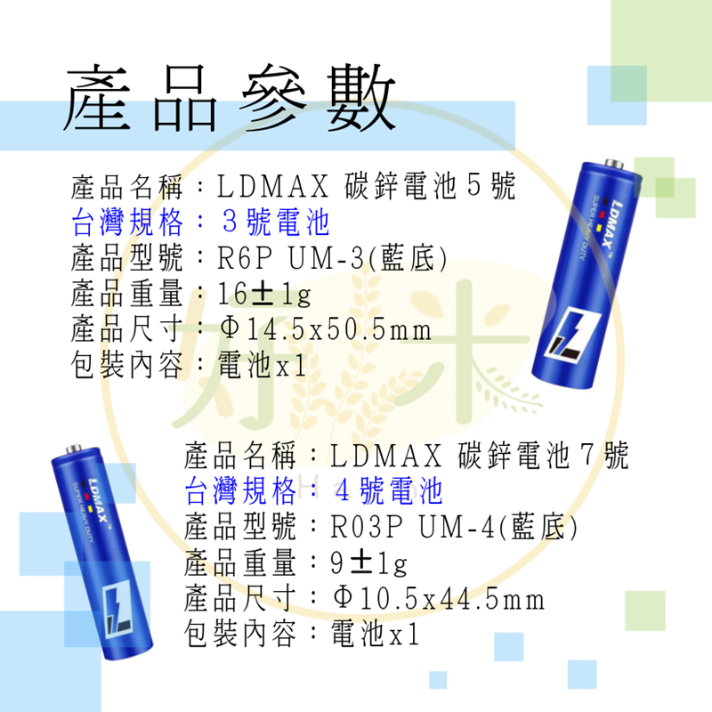 碳鋅4號電池 碳鋅3號電池 四入 AA AAA碳鋅電池 電池 碳鋅電池 碳性電池 非充電電池 好米-細節圖2
