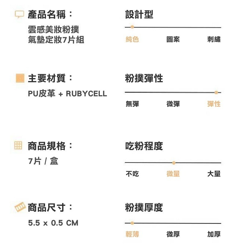 【限時購】雲感美妝粉撲氣墊定妝7片組(2盒出貨組)-細節圖6