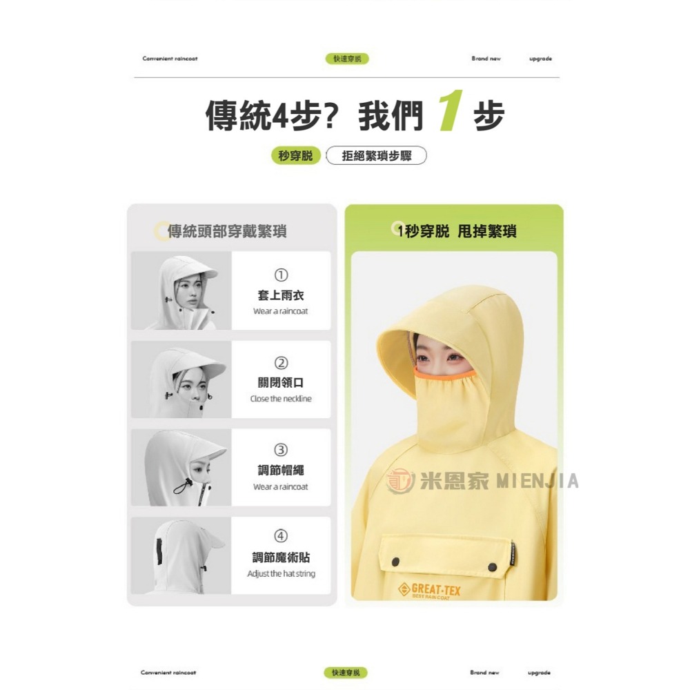 男女成人防風超防水一件式雨衣 加厚防水不易破損 可以使用很久的雨衣 禦寒-細節圖4