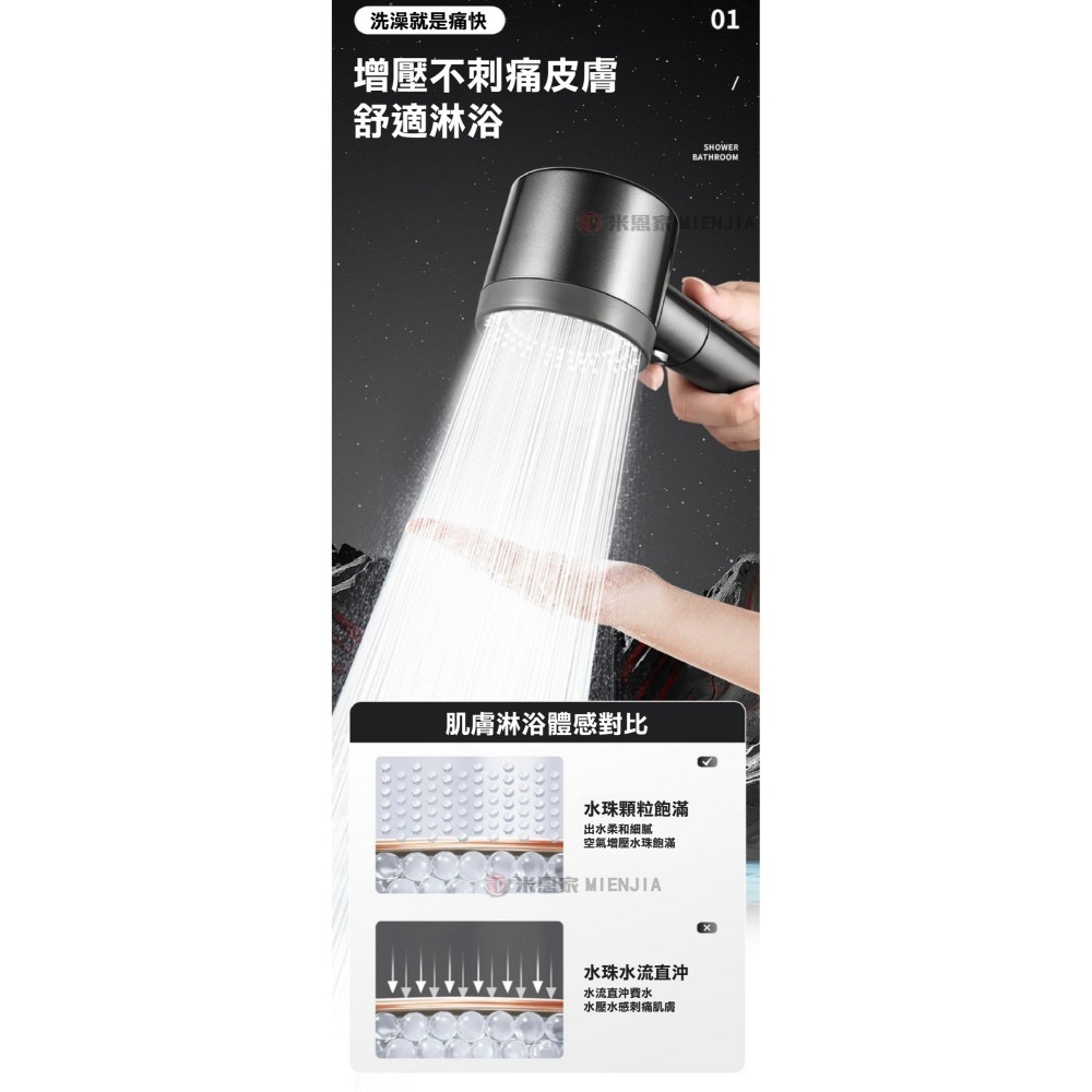【限時購】 增壓五檔全新舒適蓮蓬頭-細節圖3
