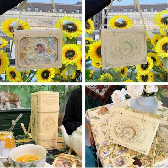 RM 預購+現貨 魔法書 痛包 燙金 復古 單肩 斜跨 甜美 學院 日常-細節圖9