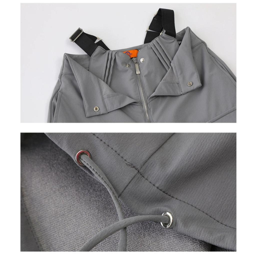 RM 預購 灰色 工裝褲 夏季 原創 復古 多拉鍊 口袋 兩穿 設計 抽繩 休閒褲 日常-細節圖7