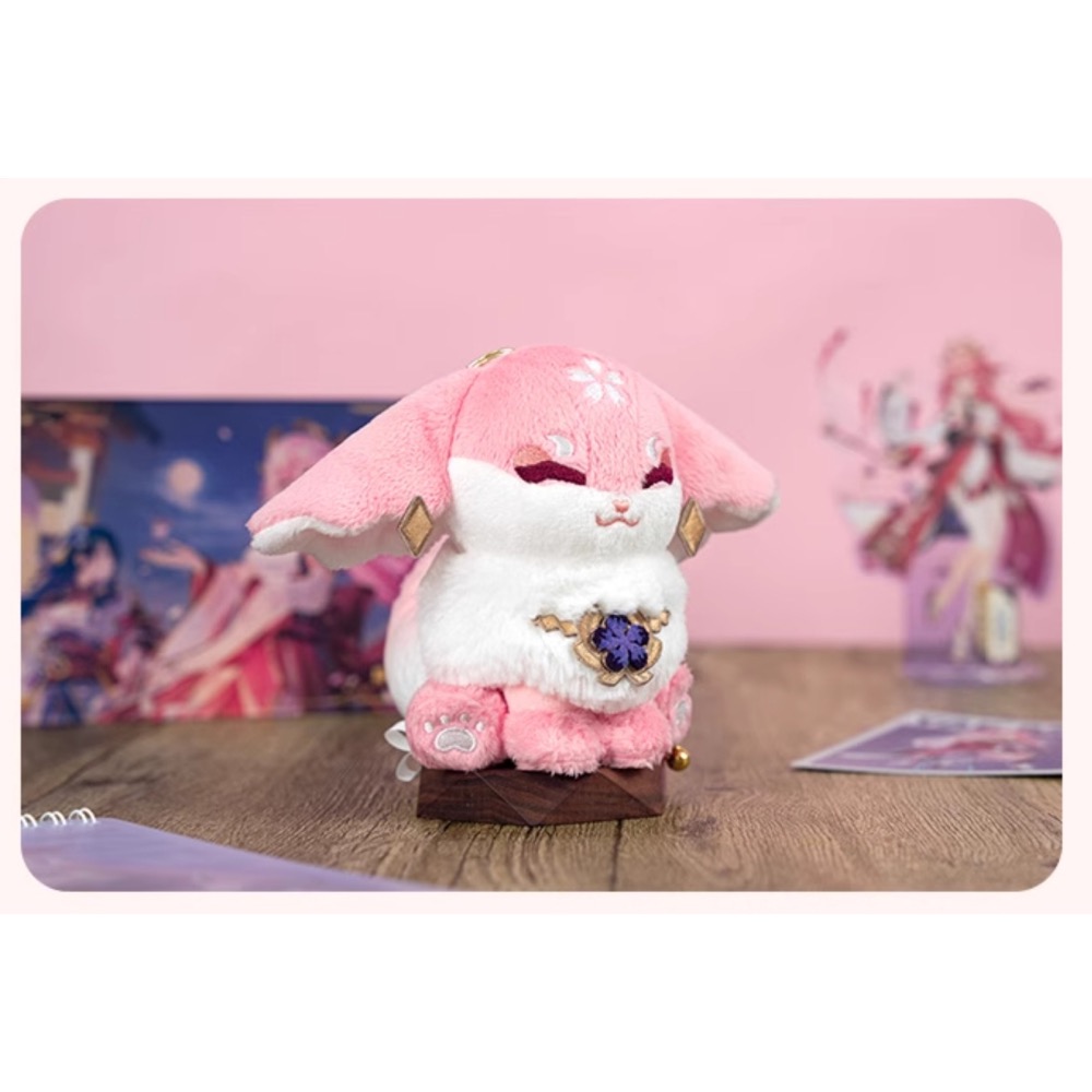 RM 預購 原神 八重神子 仙狐系列 毛絨 掛件 吊飾 正版 官方 日常Genshin-細節圖3