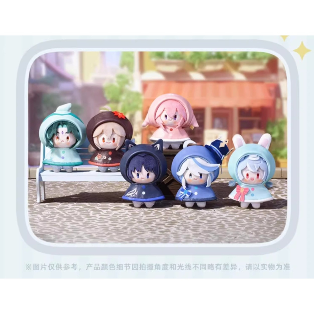 預購 原神 官方 雨中 嬉樂系列 毛絨掛件 芙寧娜 魈 希格雯 流浪者 八重神子 楓原萬葉 Genshin-細節圖6