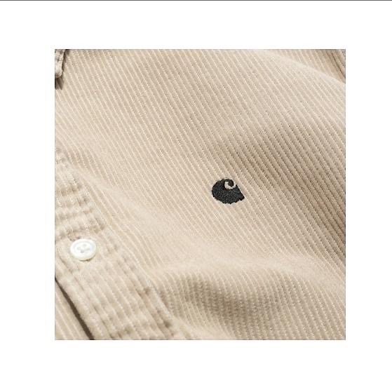 Carhartt WIP Madison Cord Shirt 襯衫 男 秋冬 古著風格 經典 刺繡水洗 燈芯絨 保暖-細節圖5