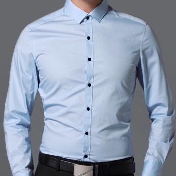 【G2000】款 Slim Fit 長袖襯衫 全新正品 黑/淡藍/粉紅/鮮紫/淡紫 預購區-細節圖5