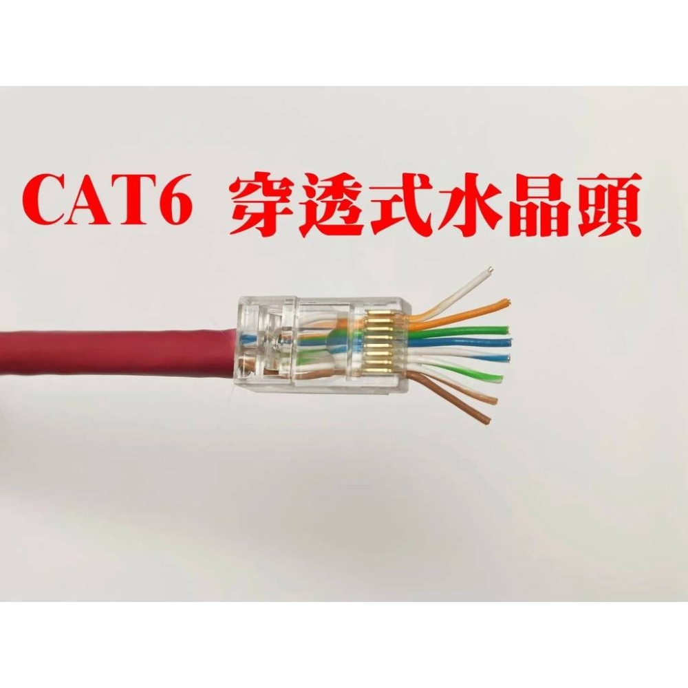 含稅 台灣現貨 穿透式 水晶頭  通孔式 水晶頭 網路 水晶頭 RJ45  CAT5e  CAT6 網路頭-細節圖6