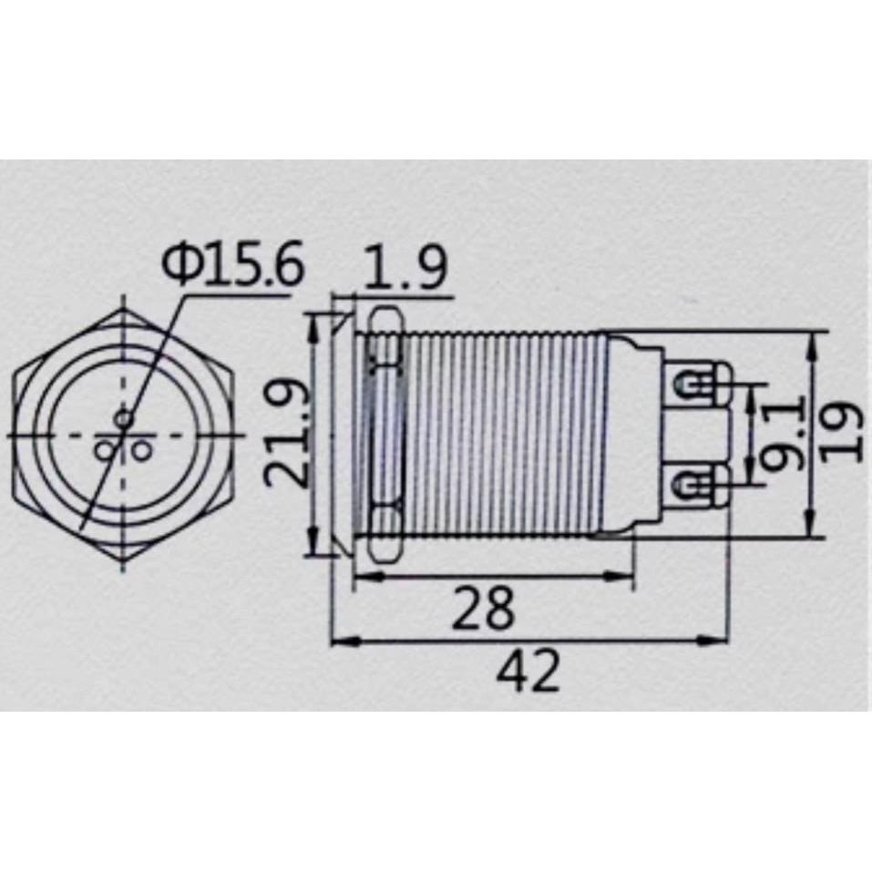 (門禁家) 含稅 金屬 閃光蜂鳴器  DC12v 斷續聲-細節圖6