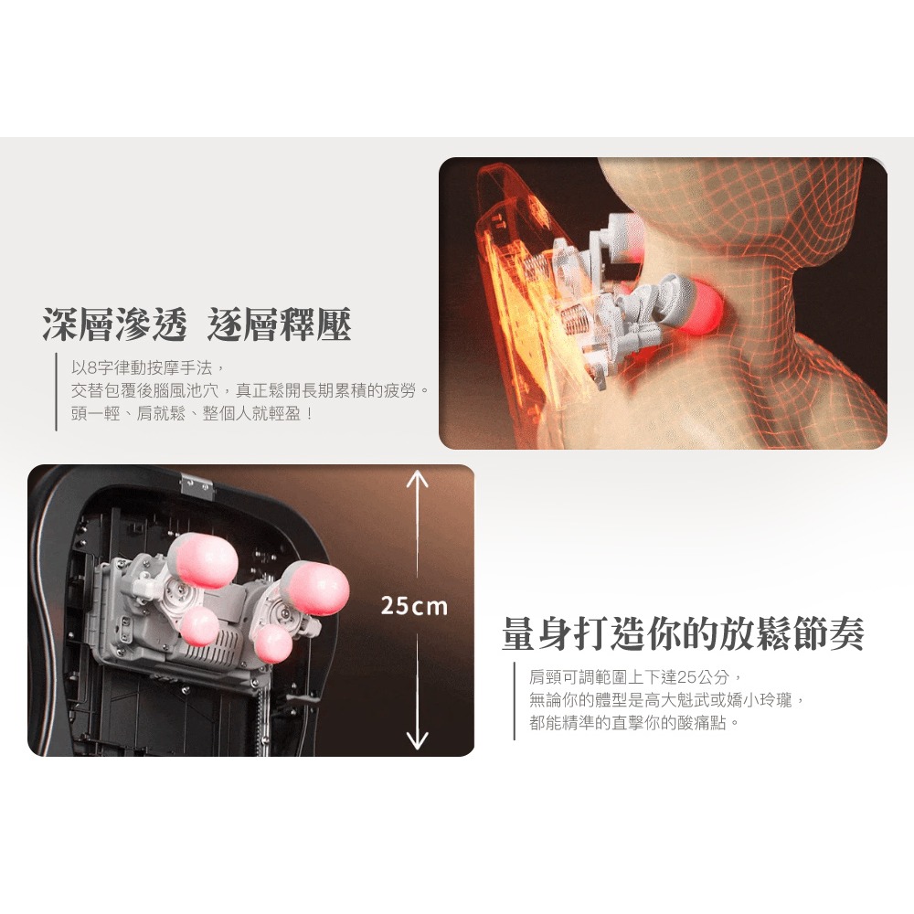 摩力寶座氣壓揉搥按摩椅墊CON-2618-細節圖7