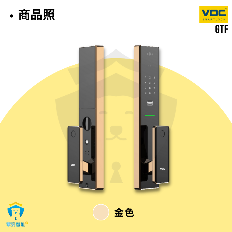 【VOC】電子鎖 GTF 人臉辨識 指紋 卡片 密碼 鑰匙 Wifi遠端 推拉式門把手-細節圖2