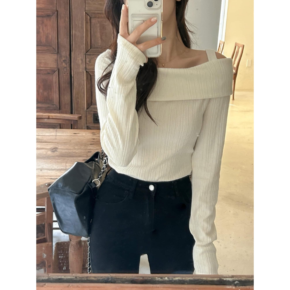 ² ⁰ ² ⁴ 12月 正韓 韓國🇰🇷露肩造型針衣  •三色-細節圖2