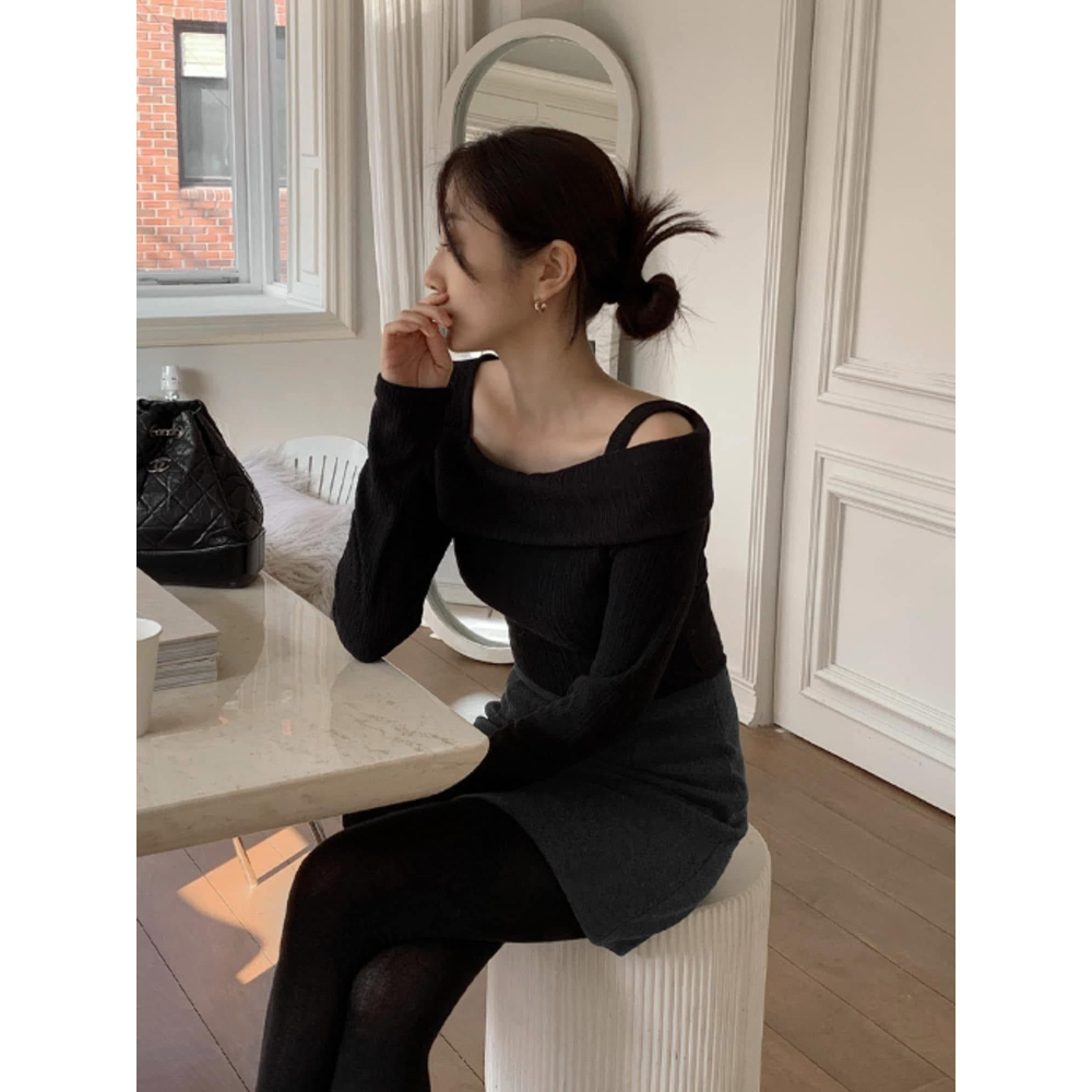 ² ⁰ ² ⁴ 12月 正韓 韓國🇰🇷露肩造型針衣  •三色-細節圖3