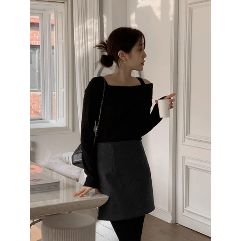 ² ⁰ ² ⁴ 12月 正韓 韓國🇰🇷露肩造型針衣  •三色-細節圖4